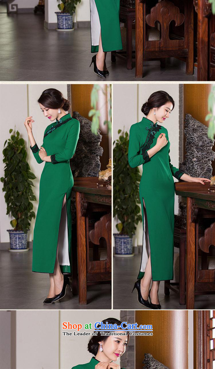 Mano-hwan's 2015 new autumn and winter cheongsam lace retro style qipao Sau San video thin dresses improved cheongsam dress figure M picture, prices, brand platters! The elections are supplied in the national character of distribution, so action, buy now enjoy more preferential! As soon as possible.