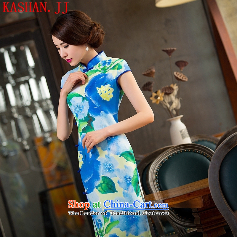 Mano-hwan's new retro dresses cheongsam dress qipao long straight clothing as figure XXL, Card (KASHAN.JJ bandying Susan Sarandon) , , , shopping on the Internet