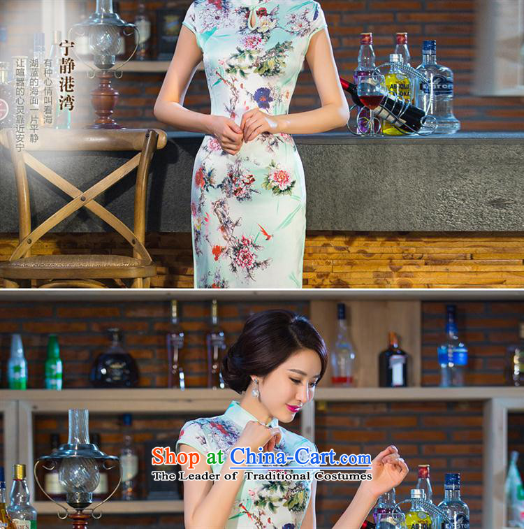 Mano-hwan, porcelain 2015 new women's improved temperament cheongsam dress retro short of modern Sau San qipao spring and summer load figure L picture, prices, brand platters! The elections are supplied in the national character of distribution, so action, buy now enjoy more preferential! As soon as possible.