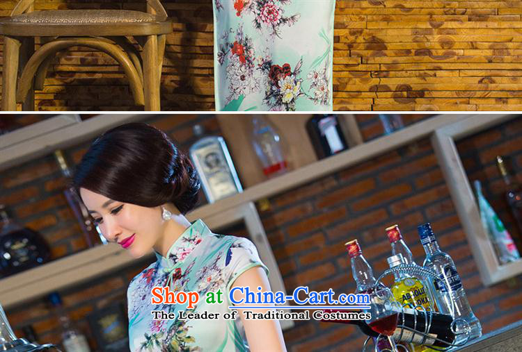 Mano-hwan, porcelain 2015 new women's improved temperament cheongsam dress retro short of modern Sau San qipao spring and summer load figure L picture, prices, brand platters! The elections are supplied in the national character of distribution, so action, buy now enjoy more preferential! As soon as possible.