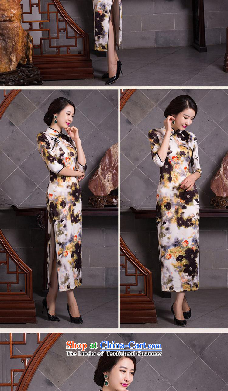 Mano-hwan's 2015 new autumn and winter skirt daily female retro style qipao and improved stylish long Silk Cheongsam Sau San dresses figure S picture, prices, brand platters! The elections are supplied in the national character of distribution, so action, buy now enjoy more preferential! As soon as possible.
