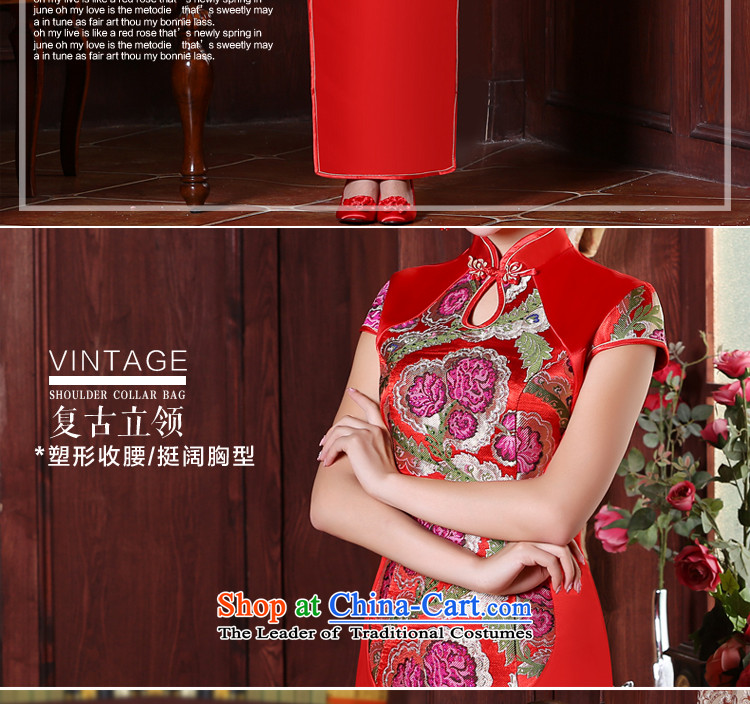 Red bows service bridal dresses Chinese wedding dress autumn 2015 New Long) Bride with stylish wedding dress short-sleeved long 2XL Photo, prices, brand platters! The elections are supplied in the national character of distribution, so action, buy now enjoy more preferential! As soon as possible.
