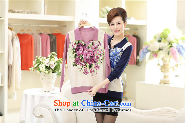 Replace the autumn 2015 middle-aged moms with long-sleeved T-shirt , older women 40-50 kit and knitwear shirt navy blue 120 pictures, prices, brand platters! The elections are supplied in the national character of distribution, so action, buy now enjoy more preferential! As soon as possible.