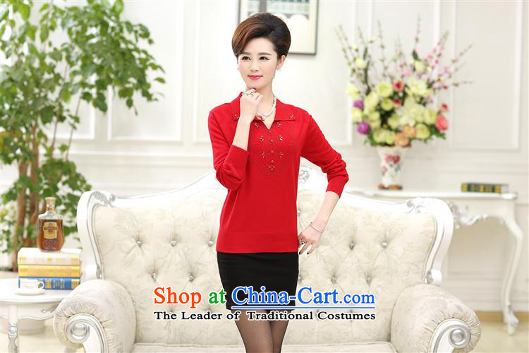In the autumn of the year long-sleeved T-shirt with the middle-aged women mother lapel knitwear female red 120 pictures, prices, brand platters! The elections are supplied in the national character of distribution, so action, buy now enjoy more preferential! As soon as possible.