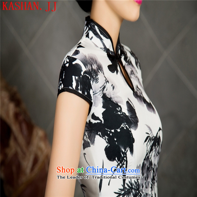 Mano-hwan's autumn and winter new cheongsam sleeveless cheongsam dress collar high on's long skirt remarks107-11028, L, card qipao Shan House (KASHAN.JJ) , , , shopping on the Internet