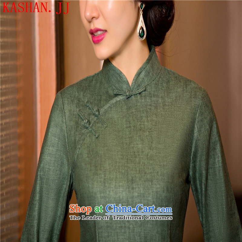 Mano-hwan's new cheongsam dress summer pure color retro improvement in stylish cheongsam dress short-sleeved qipao 11078 Sau San, L, Susan Sarandon Zaoyuan (KASHAN.JJ card) , , , shopping on the Internet