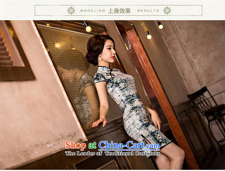 Mano-hwan's 2015 new summer stylish improved herbs extract cheongsam dress retro Ms. Sau San Sau San cheongsam dress Korea silk ink XL Photo, prices, brand platters! The elections are supplied in the national character of distribution, so action, buy now enjoy more preferential! As soon as possible.