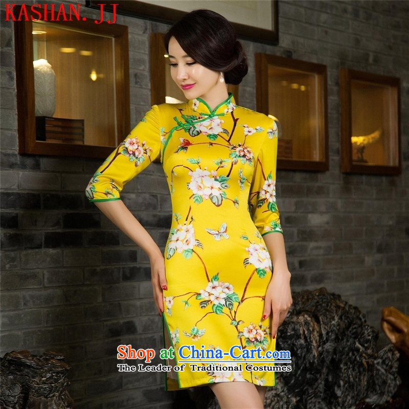Mano-hwan's autumn) 7 Low cuff qipao on improved cheongsam dress qipao's skirt 11030( double) XL, Susan Sarandon Zaoyuan (KASHAN.JJ card) , , , shopping on the Internet