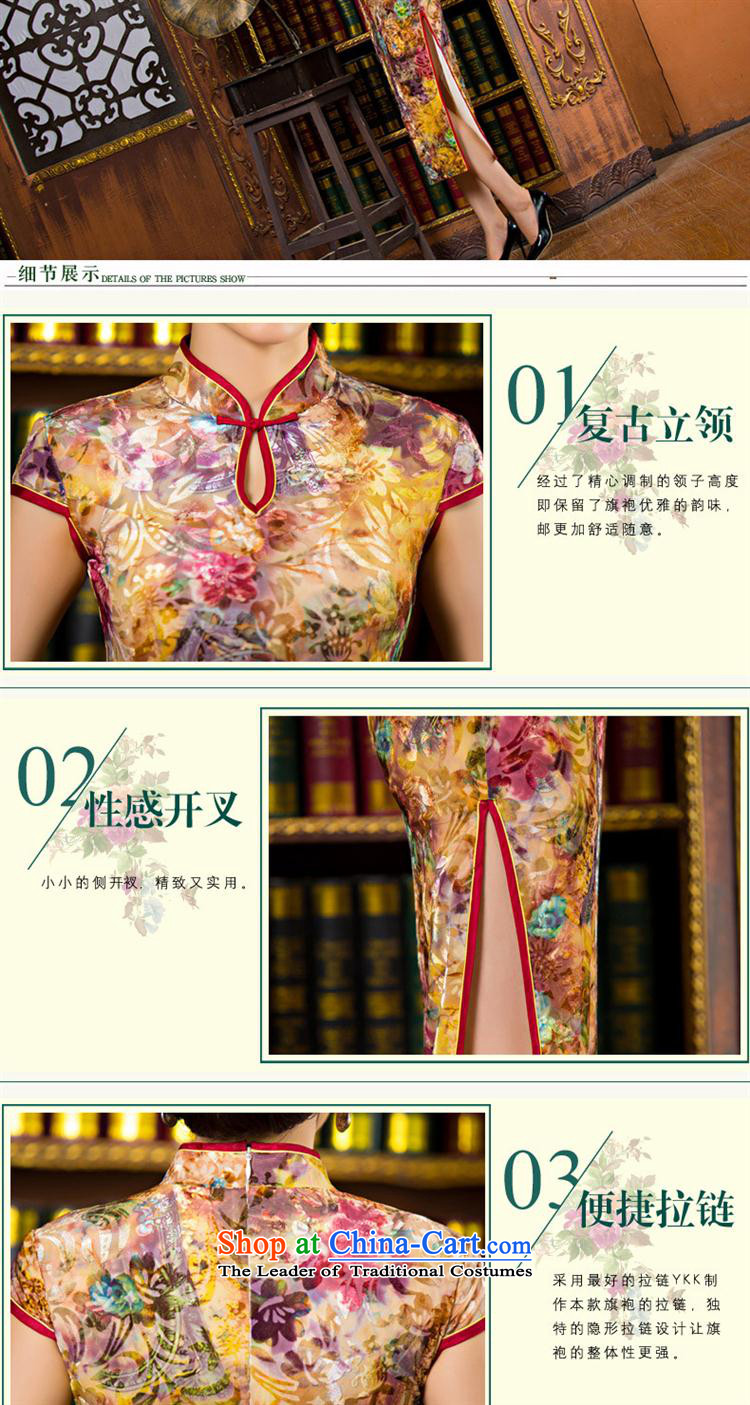 Mano-hwan's new short-sleeved cheongsam dress summer stylish improved cheongsam dress qipao scouring pads yellow Sau San XXL picture, prices, brand platters! The elections are supplied in the national character of distribution, so action, buy now enjoy more preferential! As soon as possible.