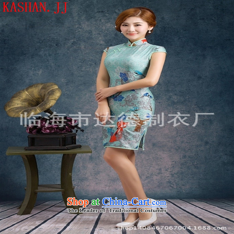 The stylish, Sau San improvements-hwan of ethnic qipao antique dresses digital print short of Qipao Korea silk fox , L, Susan Sarandon Zaoyuan (KASHAN.JJ card) , , , shopping on the Internet