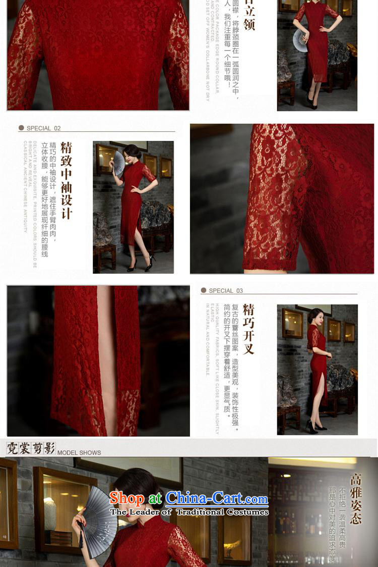 Mano-hwan's 2015 Spring/Summer new quarters cuff lace in long antique dresses, wine red flower picture color 12011 Biological L picture, prices, brand platters! The elections are supplied in the national character of distribution, so action, buy now enjoy more preferential! As soon as possible.