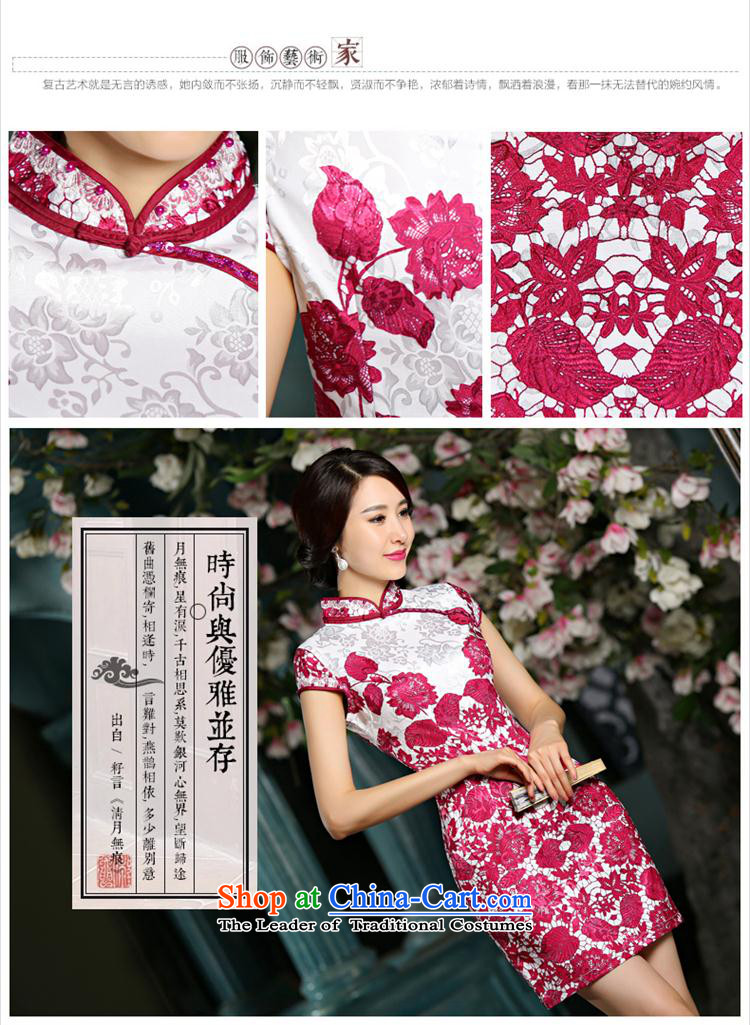 Mano-hwan's 2015 new retro 9024# short of porcelain Sau San qipao skirt dresses red XXXL picture, prices, brand platters! The elections are supplied in the national character of distribution, so action, buy now enjoy more preferential! As soon as possible.