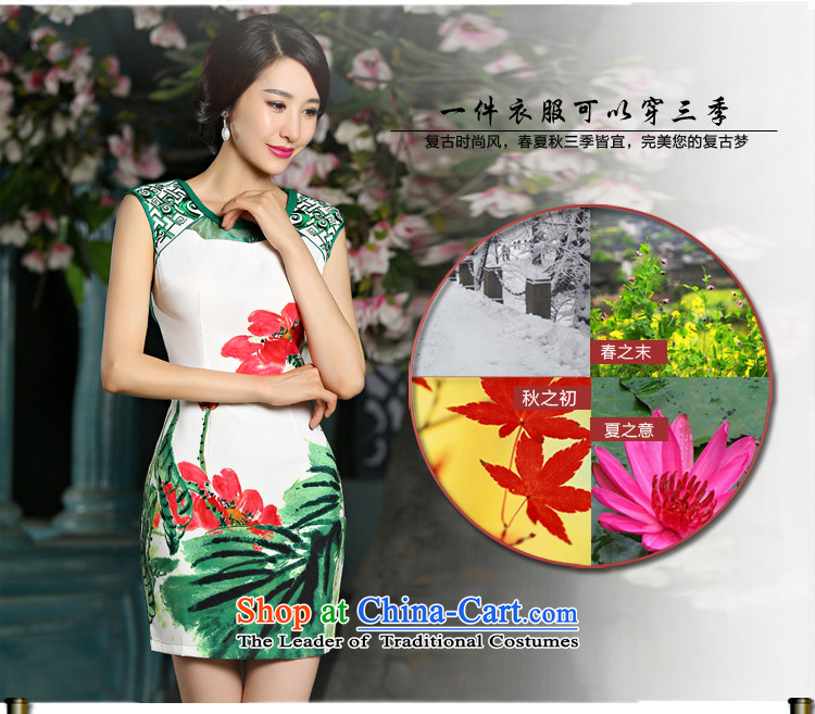 Mano-hwan's 2015 new digital summer 9021# Embroidery Stamp temperament Sau San improved cheongsam dress blue S picture, prices, brand platters! The elections are supplied in the national character of distribution, so action, buy now enjoy more preferential! As soon as possible.