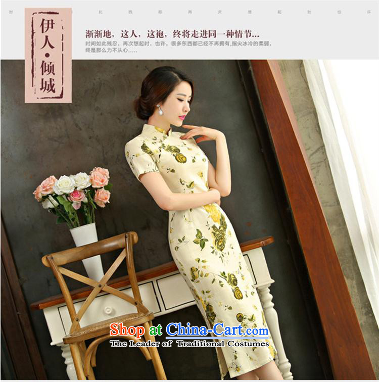 Mano-hwan's cotton linen dresses 2015 spring/summer load retro Sau San video short-sleeved thin large improved linen long qipao new HUANGMEI XL Photo, prices, brand platters! The elections are supplied in the national character of distribution, so action, buy now enjoy more preferential! As soon as possible.
