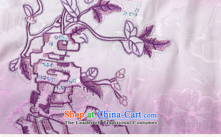Hirlet Ephraim 2015 Summer stylish short-the forklift truck cheongsam dress retro China wind fresh flower embroidery daily 