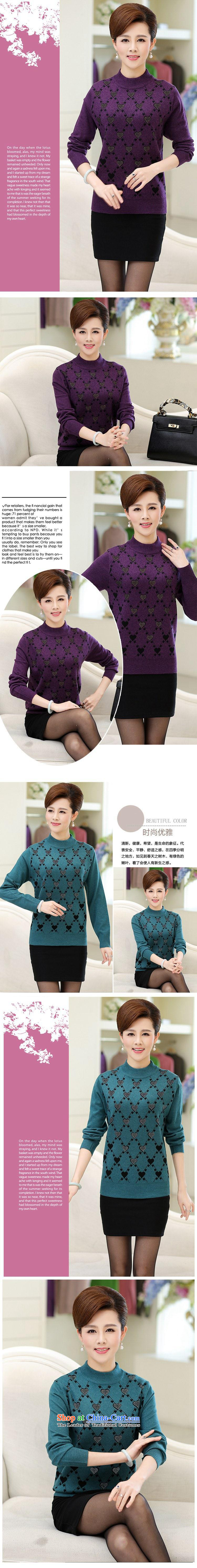 In 2015, the elderly woman fall in new moms with large middle-aged long-sleeved replacing high-collar, forming the light violet L picture, prices, brand platters! The elections are supplied in the national character of distribution, so action, buy now enjoy more preferential! As soon as possible.