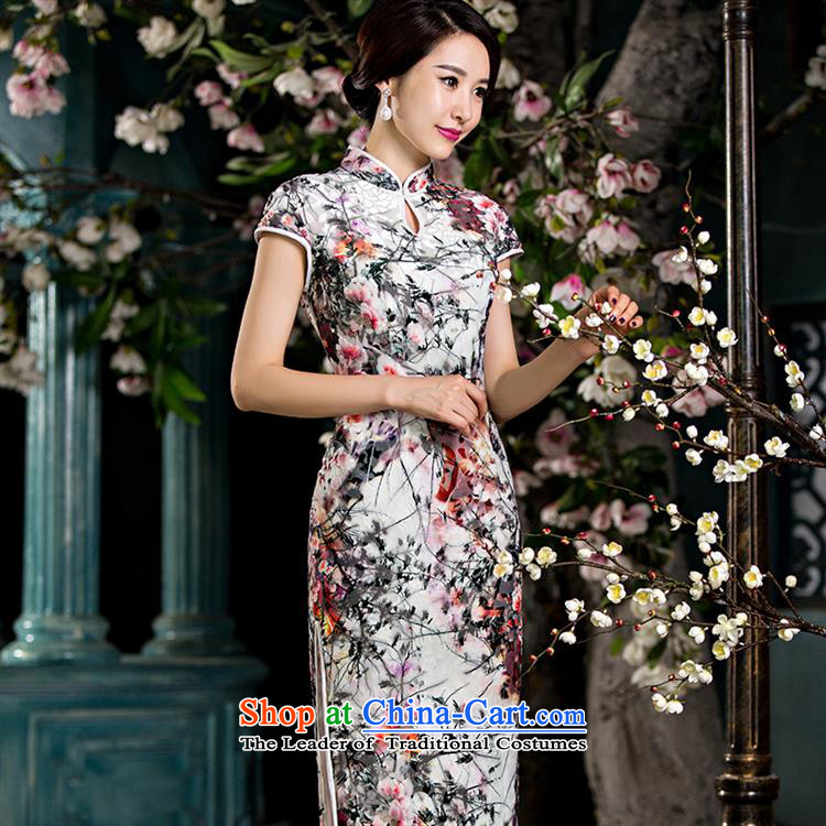 Mano-hwan's new double-cashmere long qipao daily Popular national wind female graphics thin ethnic performances cheongsam long facade L picture, prices, brand platters! The elections are supplied in the national character of distribution, so action, buy now enjoy more preferential! As soon as possible.