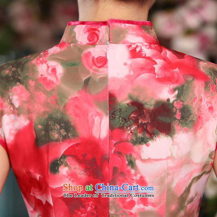 Mano-hwan's 2015 new sweet temperament of ethnic women poster Sau San retro long red qipao improved L picture, prices, brand platters! The elections are supplied in the national character of distribution, so action, buy now enjoy more preferential! As soon as possible.