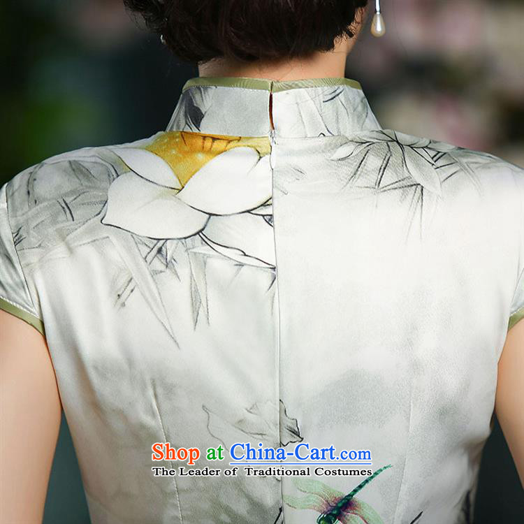 The long-hwan, heavyweight silk cheongsam dress cheongsam dress 2015 Spring/Summer new cheongsam long Lotus Dragonfly L picture, prices, brand platters! The elections are supplied in the national character of distribution, so action, buy now enjoy more preferential! As soon as possible.