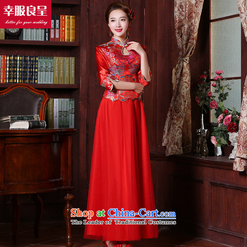 Sau Wo Service bridal dresses retro bows services 2015 Sau San chinese red color wedding dress wedding dresses and Phoenix use fall of 7 to +26 cuff Head Ornaments 2XL, honor services-leung , , , shopping on the Internet