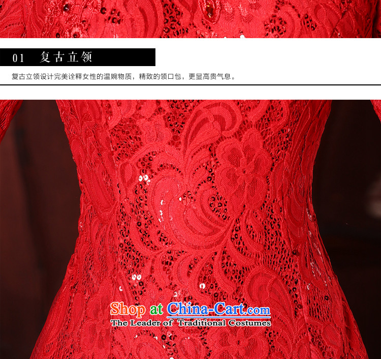 However Service Bridal red qipao Chinese wedding dress 2015 new winter clothing long bride with stylish wedding dress 7 sleeve length dress 3XL picture, prices, brand platters! The elections are supplied in the national character of distribution, so action, buy now enjoy more preferential! As soon as possible.
