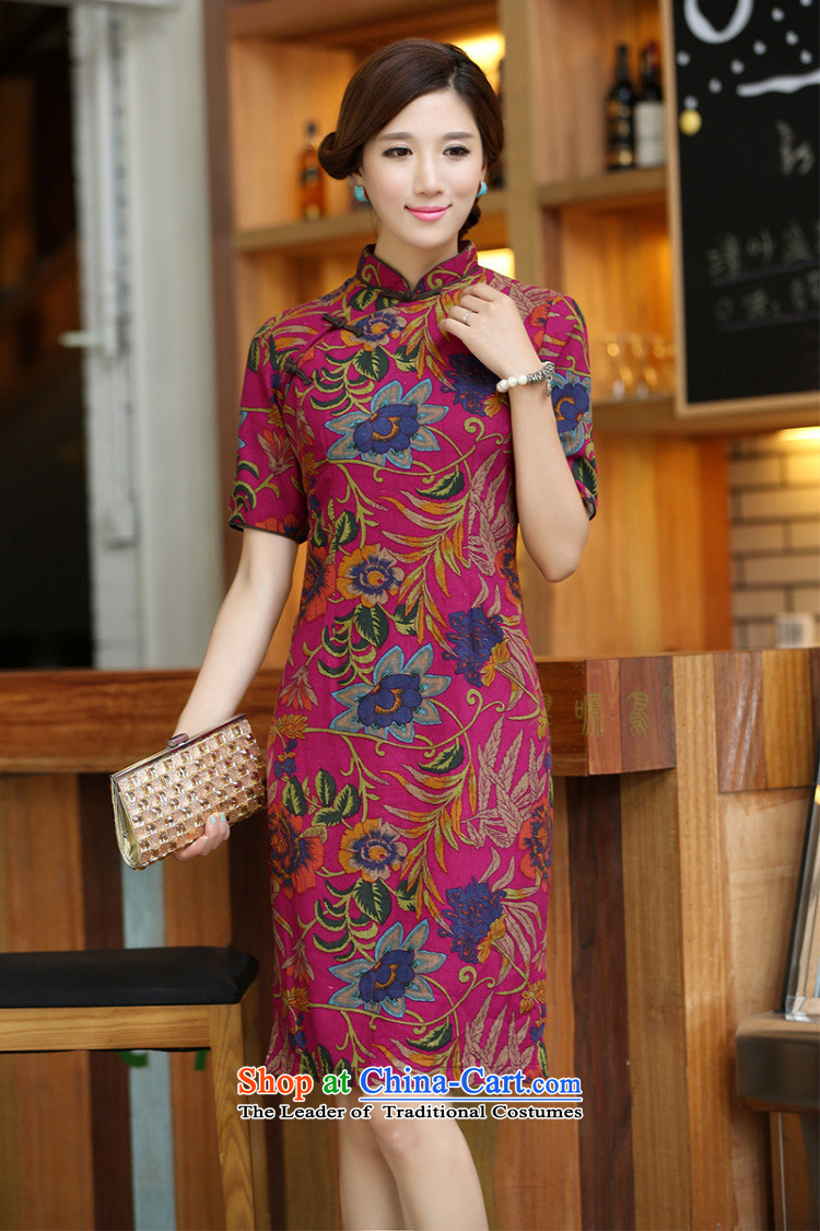 In the spring and autumn jie women improved lining in licensed by long cotton linen word manually detained qipao cheongsam dress Meng Lan Mock-neck XXL picture, prices, brand platters! The elections are supplied in the national character of distribution, so action, buy now enjoy more preferential! As soon as possible.