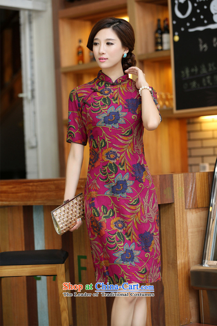 In the spring and autumn jie women improved lining in licensed by long cotton linen word manually detained qipao cheongsam dress Meng Lan Mock-neck XXL picture, prices, brand platters! The elections are supplied in the national character of distribution, so action, buy now enjoy more preferential! As soon as possible.