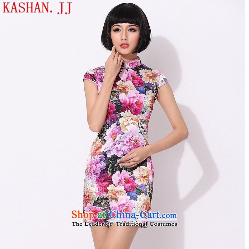 Mano-hwan's summer improved stylish cotton short skirts of cheongsam dress daily evening show women dress pink XS, Susan Sarandon Zaoyuan (KASHAN.JJ card) , , , shopping on the Internet