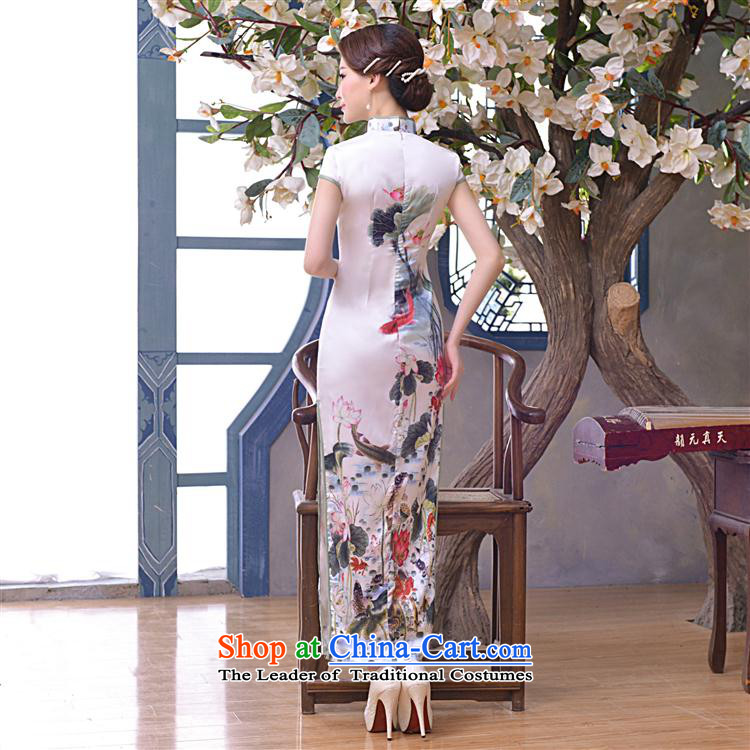 Mano-hwan's 2015 New Silk sexy retro long qipao Sau San daily improved cheongsam dress suit XXL Pictures Picture, prices, brand platters! The elections are supplied in the national character of distribution, so action, buy now enjoy more preferential! As soon as possible.