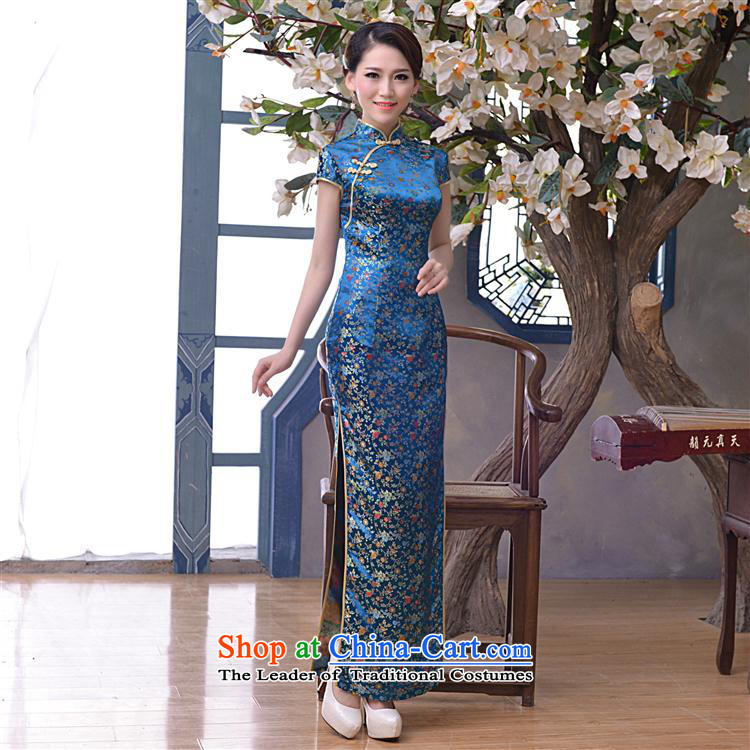 Mano-hwan's 2015 new spring and autumn temperament retro cheongsam high long skirt dress suit XL pictures picture qipao, prices, brand platters! The elections are supplied in the national character of distribution, so action, buy now enjoy more preferential! As soon as possible.
