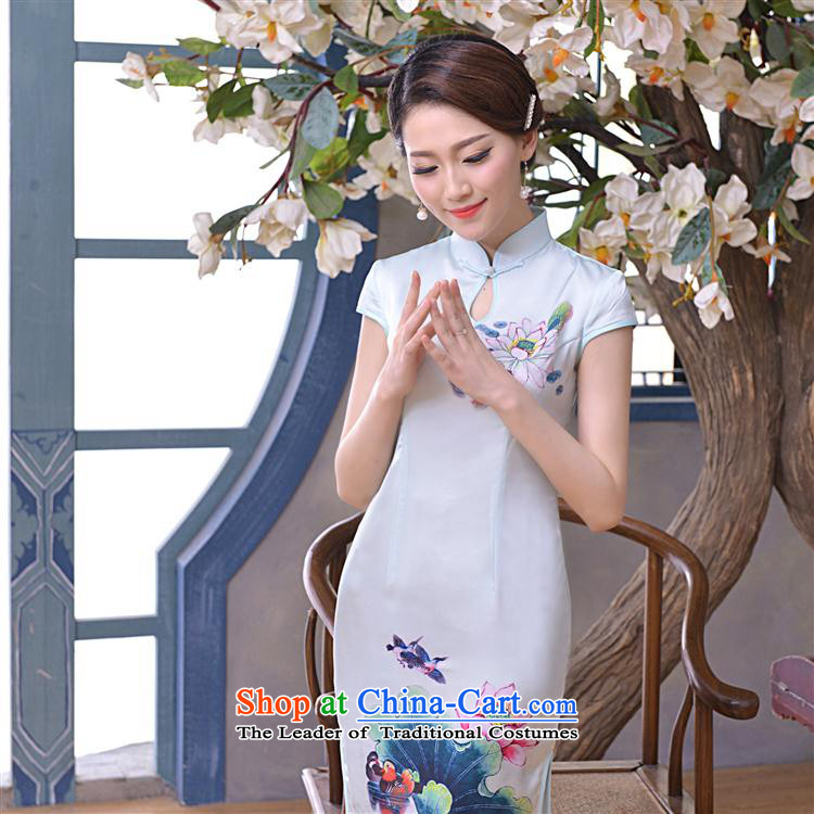 Mano-hwan's 2015 new retro style improved video quality Sau San slender Silk Cheongsam, dresses daily spring and summer load pictures Suit M picture, prices, brand platters! The elections are supplied in the national character of distribution, so action, buy now enjoy more preferential! As soon as possible.