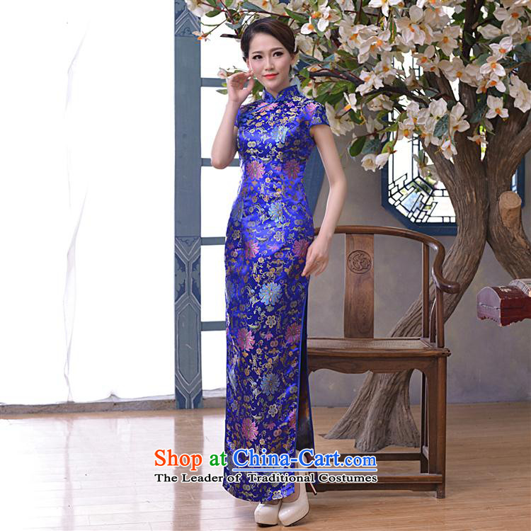 Mano-hwan's 2015 spring/summer load new long cheongsam dress retro improved tapestries cheongsam dress dress suit XL pictures, pictures price, brand platters! The elections are supplied in the national character of distribution, so action, buy now enjoy more preferential! As soon as possible.