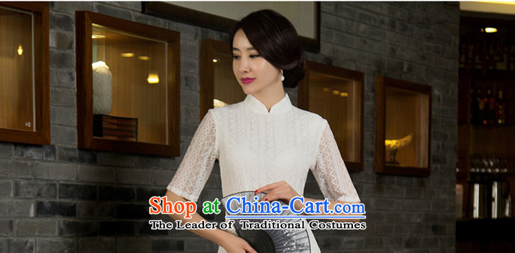 The 2015 autumn Tung 歆 ice pack in long Antique Lace cheongsam dress elegant new long qipao gown M12028 Ms. White XXL picture, prices, brand platters! The elections are supplied in the national character of distribution, so action, buy now enjoy more preferential! As soon as possible.
