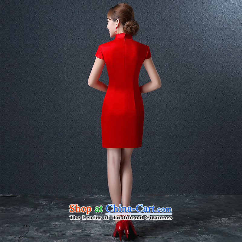 Hillo XILUOSHA Lisa (marriage) bows service of qipao cheongsam wedding dresses embroidery 2015 new bride dress chinese red color red XL, Hillo Lisa (XILUOSHA) , , , shopping on the Internet
