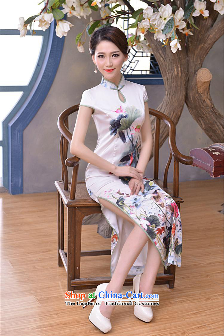 Mano-hwan's 2015 New Silk sexy retro long qipao Sau San daily improved cheongsam dress suit L Pictures Picture, prices, brand platters! The elections are supplied in the national character of distribution, so action, buy now enjoy more preferential! As soon as possible.