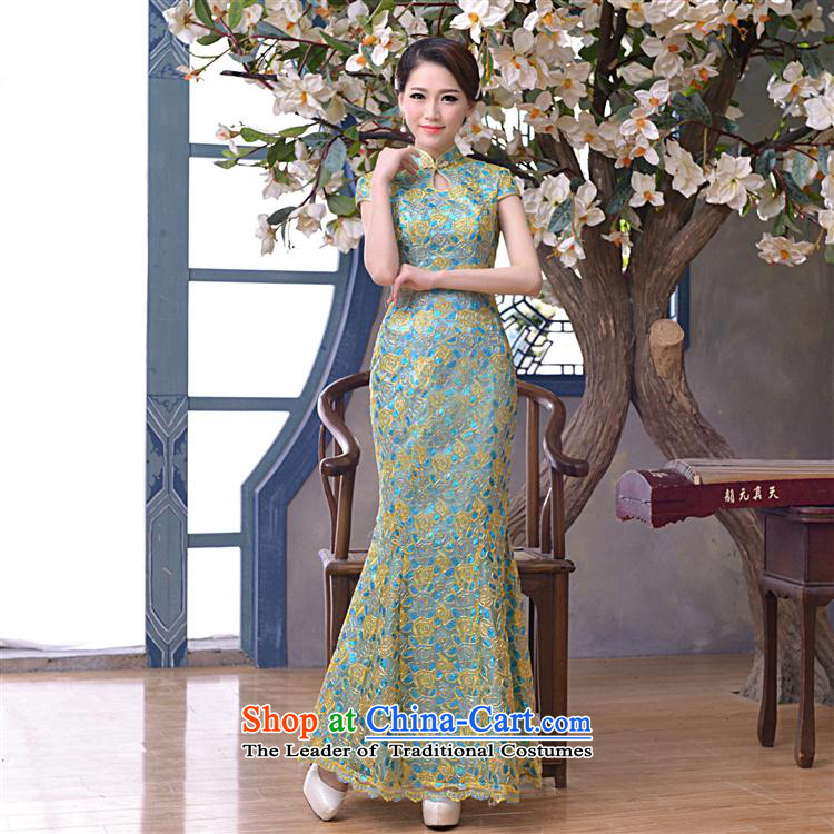 Mano-hwan, the summer and fall of 2015, the new silk embroidery long su tapestries cheongsam dress retro improved evening dress suit XL pictures, pictures price, brand platters! The elections are supplied in the national character of distribution, so action, buy now enjoy more preferential! As soon as possible.