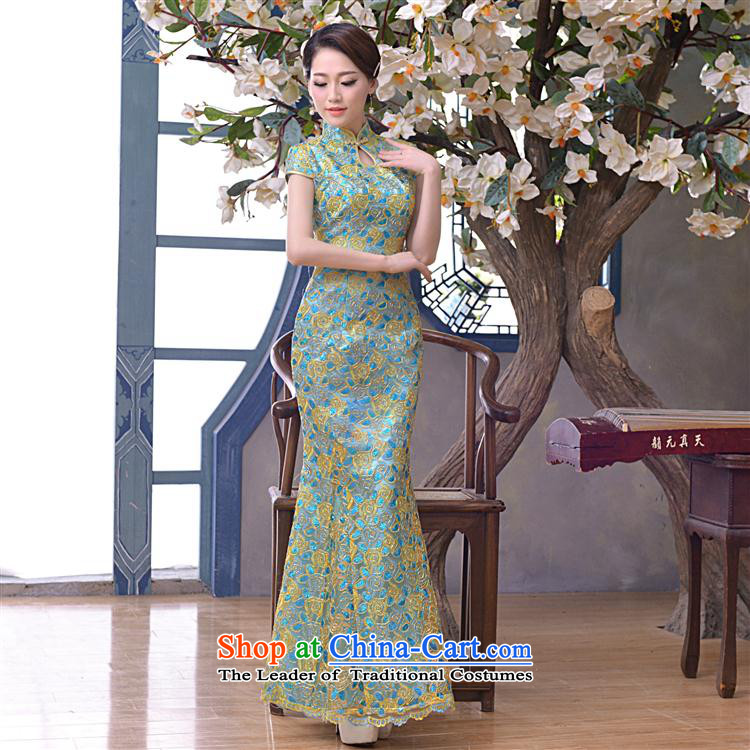 Mano-hwan, the summer and fall of 2015, the new silk embroidery long su tapestries cheongsam dress retro improved evening dress suit XL pictures, pictures price, brand platters! The elections are supplied in the national character of distribution, so action, buy now enjoy more preferential! As soon as possible.
