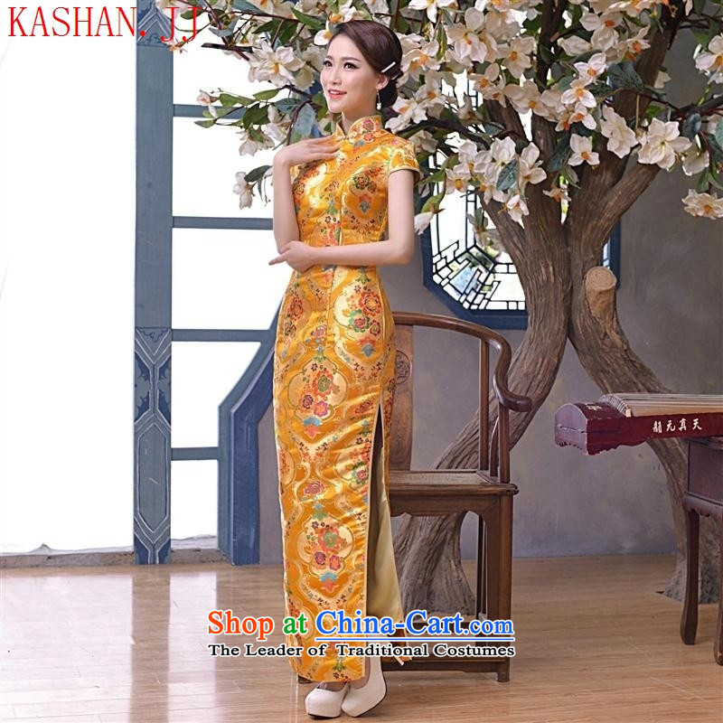 Mano-hwan, the summer and fall of 2015 with new long qipao tapestry antique dresses large clothing dress suit picture?L