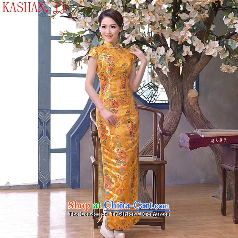 Mano-hwan, the summer and fall of 2015 with new long qipao tapestry antique dresses large clothing suit , L, card picture dress Shan House (KASHAN.JJ) , , , shopping on the Internet