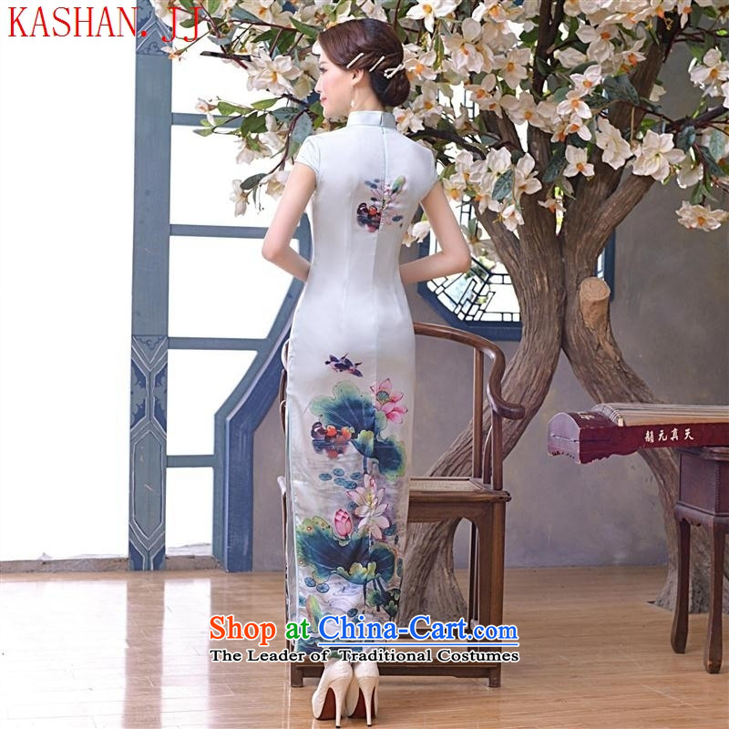 Mano-hwan's 2015 new retro style improved video quality Sau San slender Silk Cheongsam, dresses daily spring and summer load pictures suit XL, Susan Sarandon Zaoyuan (KASHAN.JJ card) , , , shopping on the Internet