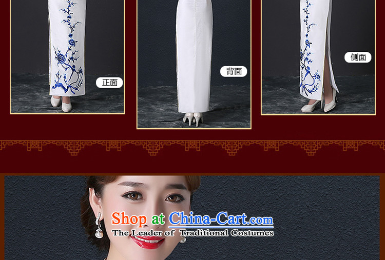 Hillo XILUOSHA Lisa (new) porcelain cheongsam dress long marriage Sau San qipao bride services 2015 Autumn bows wedding dress white L picture, prices, brand platters! The elections are supplied in the national character of distribution, so action, buy now enjoy more preferential! As soon as possible.