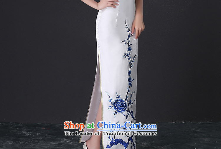 Hillo XILUOSHA Lisa (new) porcelain cheongsam dress long marriage Sau San qipao bride services 2015 Autumn bows wedding dress white L picture, prices, brand platters! The elections are supplied in the national character of distribution, so action, buy now enjoy more preferential! As soon as possible.