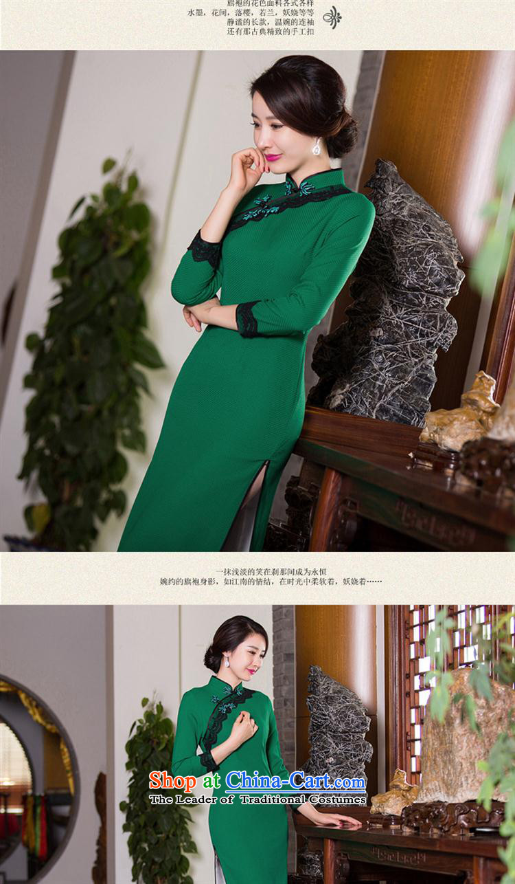Mano-hwan's traditional qipao 2015 new antique dresses manually take charge of pure colors simple green/picture color qipao S picture, prices, brand platters! The elections are supplied in the national character of distribution, so action, buy now enjoy more preferential! As soon as possible.