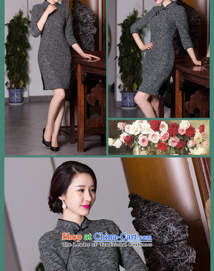 Mano-hwan's new 2015 qipao thick autumn and winter retro pure colors in light gray cuff traditional Sau San Mao? female picture color M brand, prices, picture platters! The elections are supplied in the national character of distribution, so action, buy now enjoy more preferential! As soon as possible.