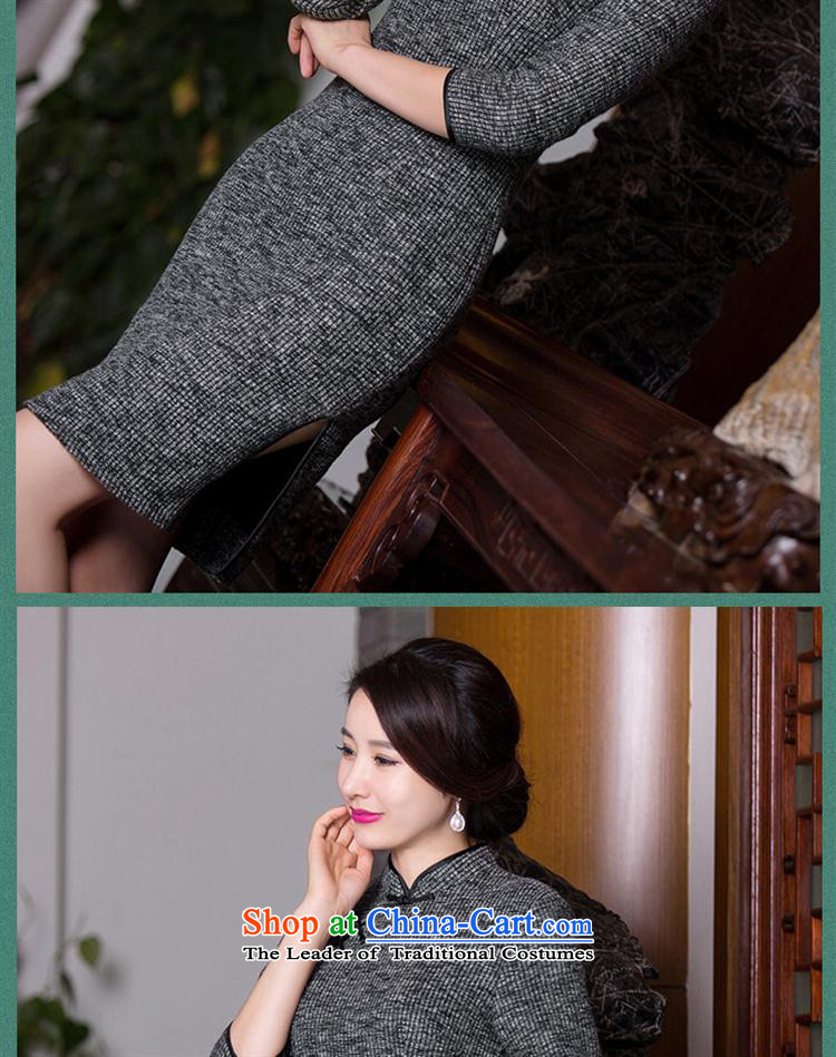Mano-hwan's new 2015 qipao thick autumn and winter retro pure colors in light gray cuff traditional Sau San Mao? female picture color M brand, prices, picture platters! The elections are supplied in the national character of distribution, so action, buy now enjoy more preferential! As soon as possible.