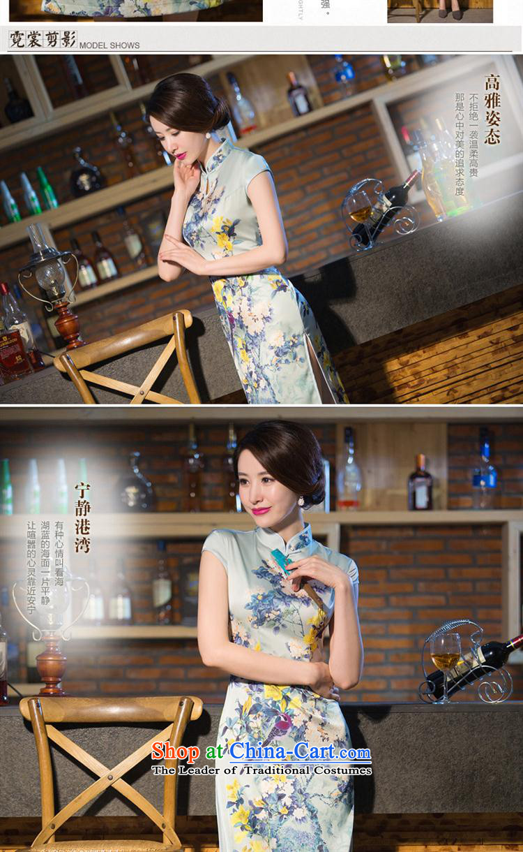 Mano-hwan's 2015 new stamp dresses in summer and autumn cheongsam dress retro-tie silk cheongsam dress up garment picture color pictures, prices, XL brand platters! The elections are supplied in the national character of distribution, so action, buy now enjoy more preferential! As soon as possible.