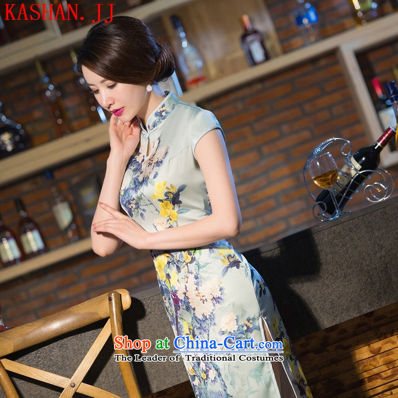 Mano-hwan's 2015 new stamp dresses in summer and autumn cheongsam dress retro-tie silk cheongsam dress up garment picture color XL, Susan Sarandon bandying (KASHAN.JJ card) , , , shopping on the Internet