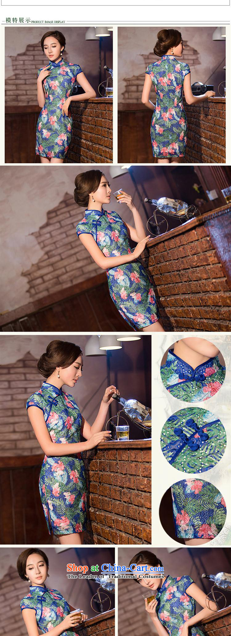 Mano-hwan, lace cheongsam dress 2015 new spring and summer improved stylish composite daily suit short of Qipao picture color pictures, prices, XL brand platters! The elections are supplied in the national character of distribution, so action, buy now enjoy more preferential! As soon as possible.
