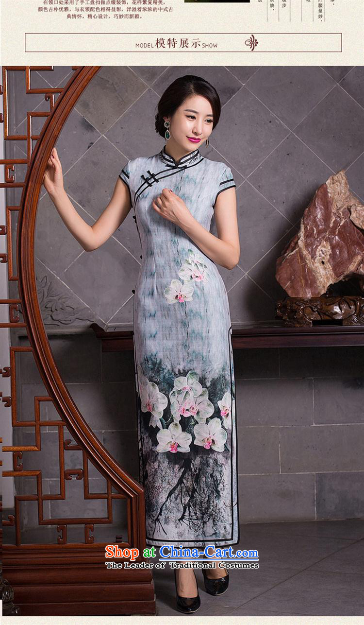 Mano-hwan's new 2015 cheongsam Silk Dresses Tang dynasty literary tradition of republic of korea long qipao/picture color M brand, prices, picture platters! The elections are supplied in the national character of distribution, so action, buy now enjoy more preferential! As soon as possible.