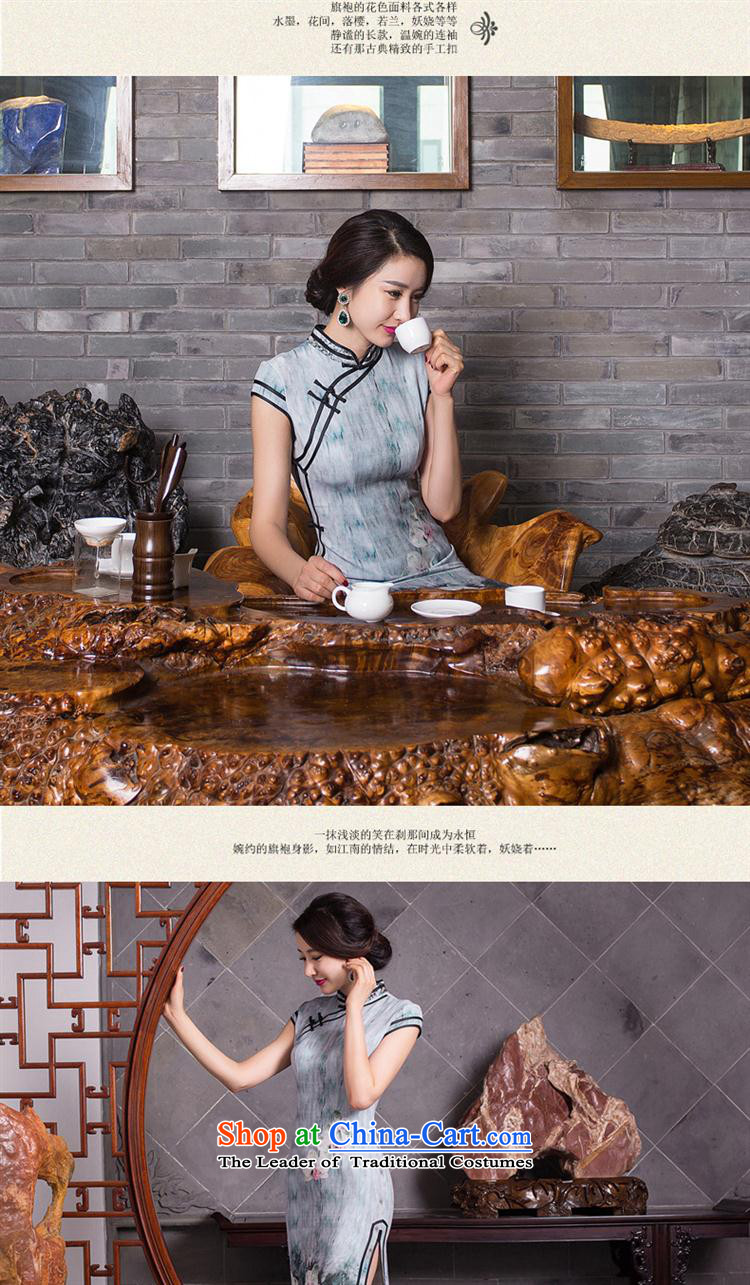 Mano-hwan's new 2015 cheongsam Silk Dresses Tang dynasty literary tradition of republic of korea long qipao/picture color M brand, prices, picture platters! The elections are supplied in the national character of distribution, so action, buy now enjoy more preferential! As soon as possible.
